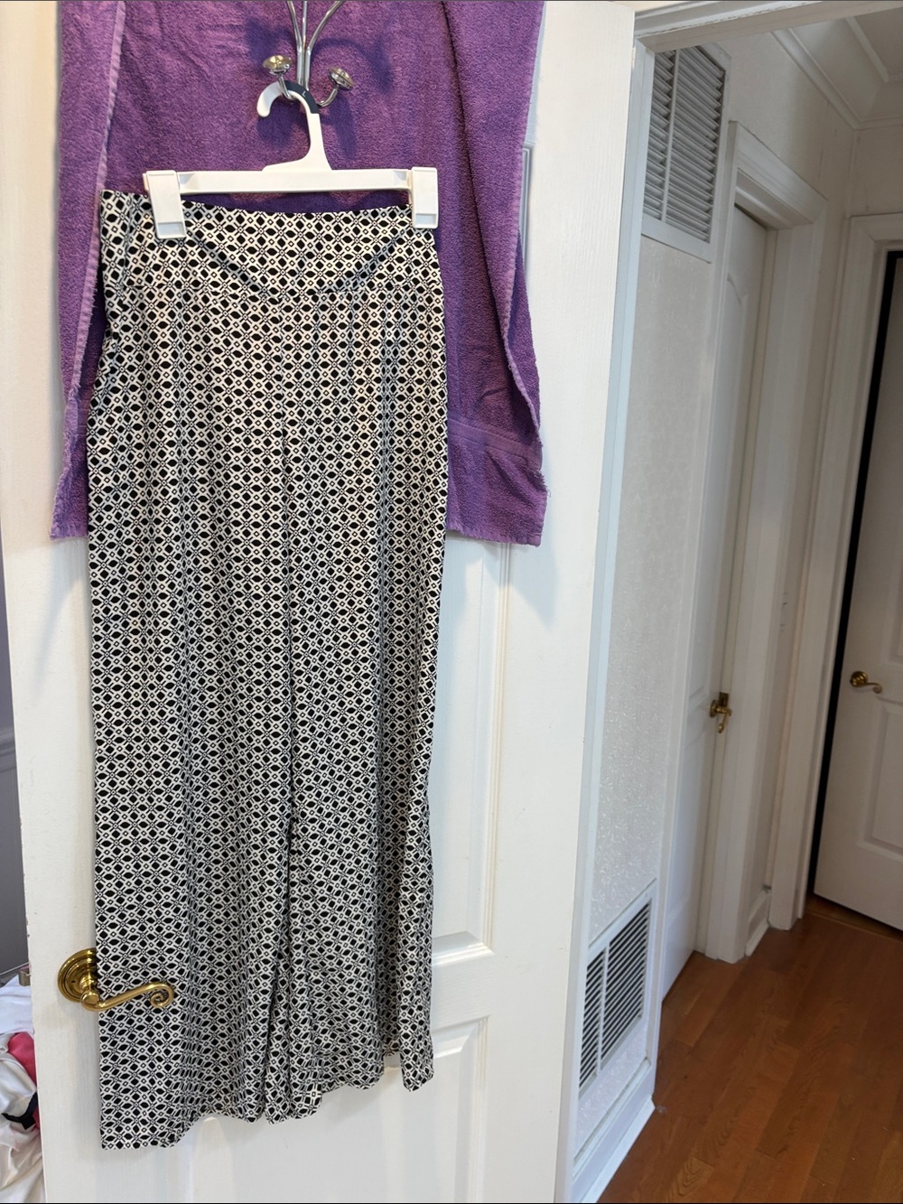 NWT Black & White Printed Wide-Leg Pants